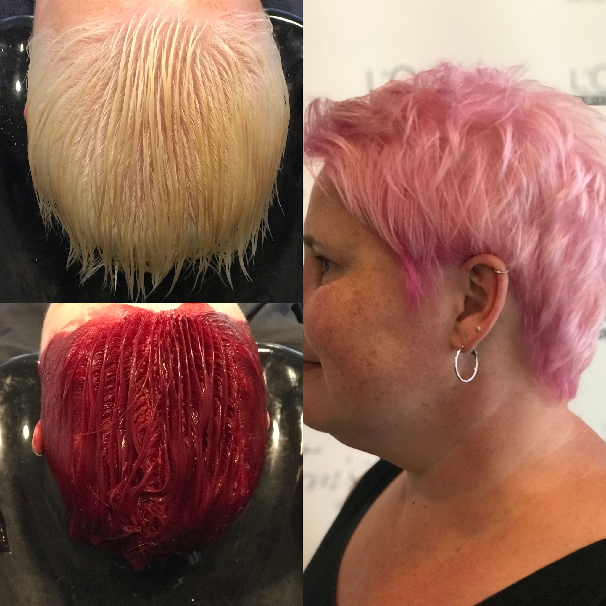 Farbverwandlung Schritt fuer Schritt bis zum pinken Pixie
