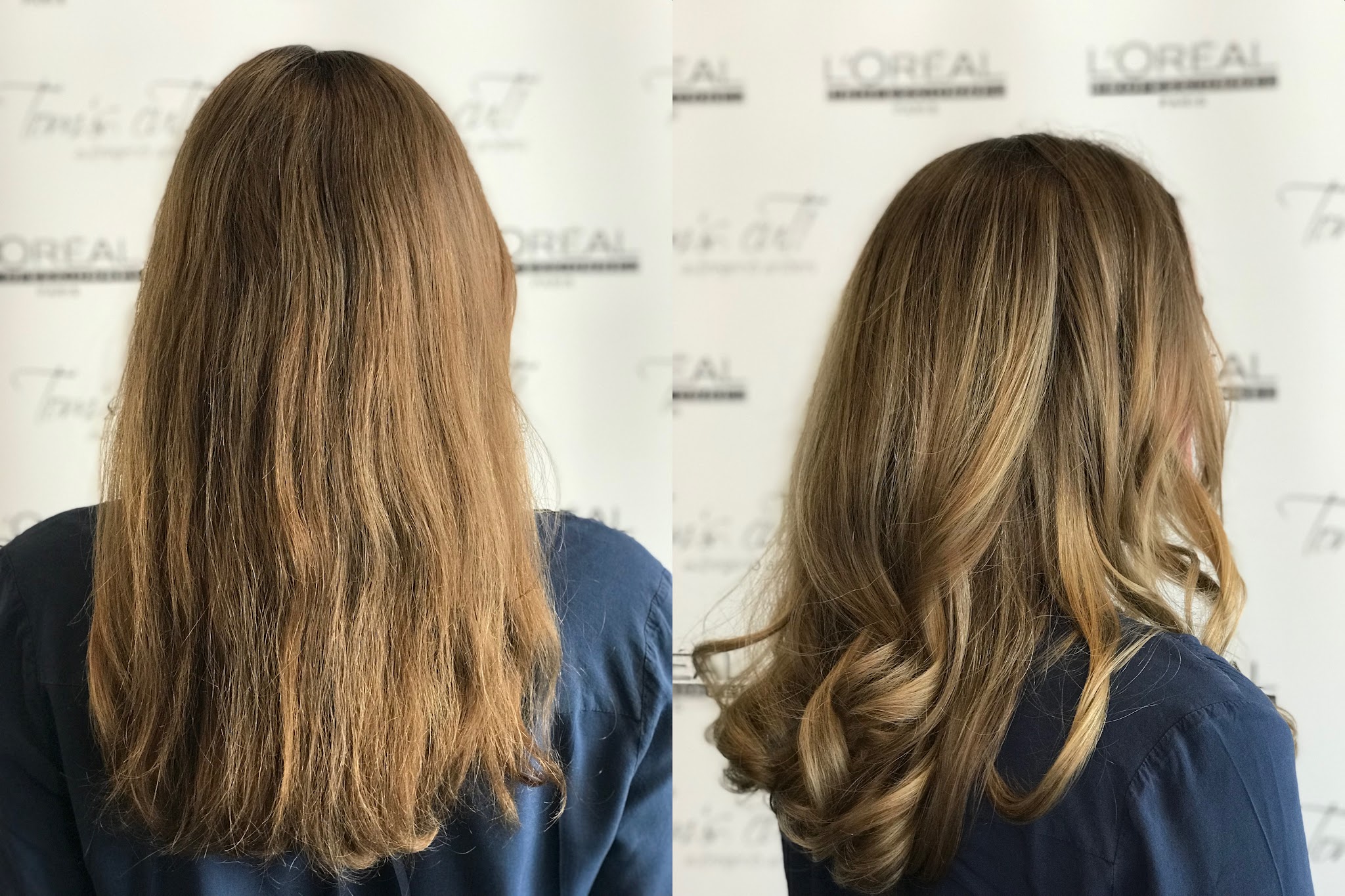 Vorher-Nachher Balayage-Verwandlung bei Tom's cuT!